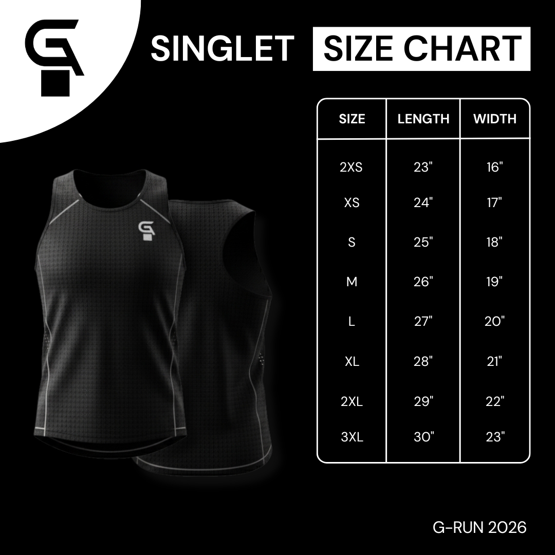 Singlet Size Chart